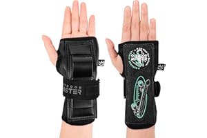 OutdoorMaster Wrist Guards for Snowboarding, Skating, Skateboarding, Impact Resistant Wrist Brace with Splints and Adjustable Strap, Wristsaver Wrist Support Protective Gear for Adults/Youth (1 Pair)