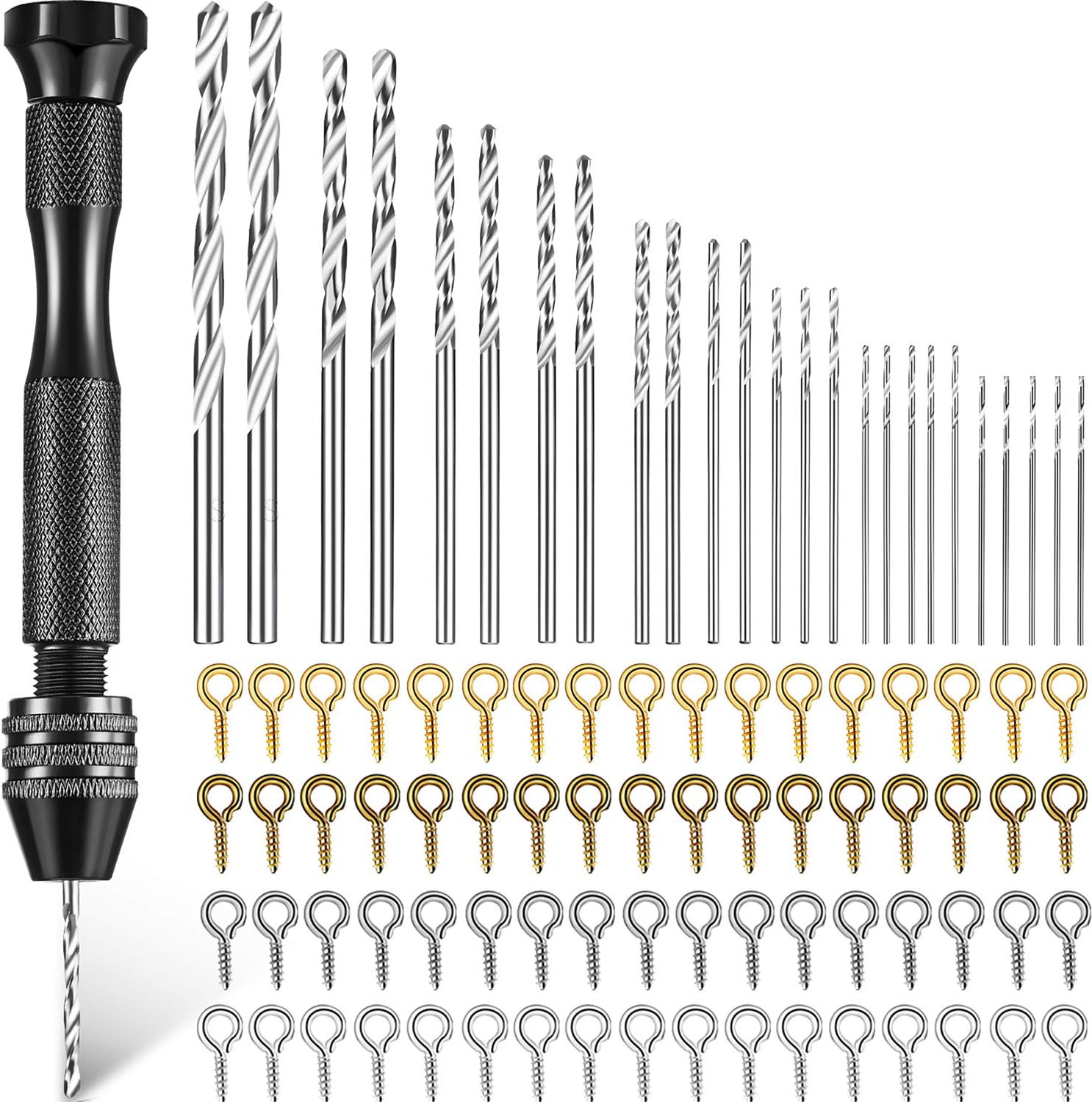 Set Punte Di Precisione Powerhobby (1,1 - 2,0 Mm) Con Trapano A Pressione Manuale