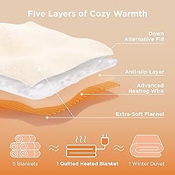 Bedsure Electric Blanket King Size - Dual Control
