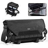 ULANZI Sling Camera Case with Tripod Holder, Small Compact Camera Tactical Shoulder Bags for DSLR/SLR/Mirrorless Cameras, Water-Resistant Crossbody Bag Women Men, Black BC08