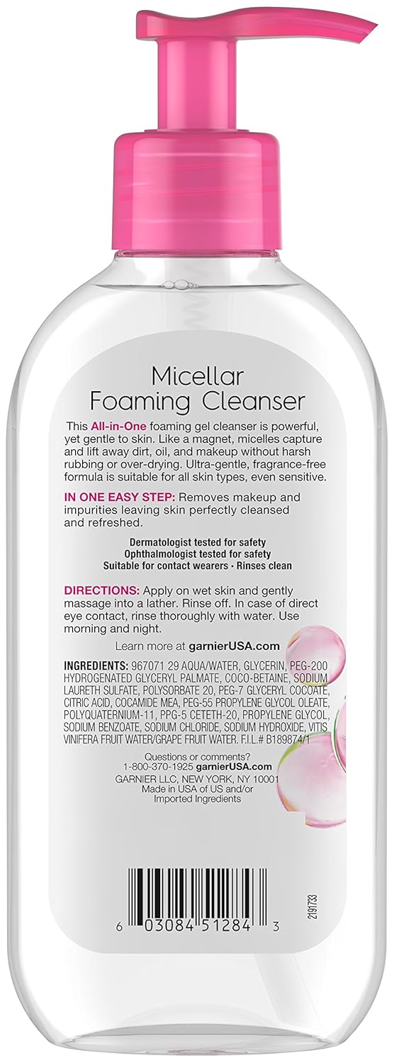 micellar water foaming cleanser