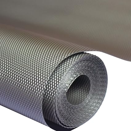 10Star Anti Skid Mats and Liners for Drawer, Refrigerator, Cupboard, Shelf, Cabinet, Wardrobe, Fridge and Dining,300x45 cm,Silver