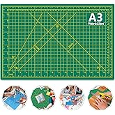 WORKLION 12" x 18" Art Self Healing PVC Cutting Mat, Double Sided, Gridded Rotary Cutting Board for Craft, Fabric, Quilting, 