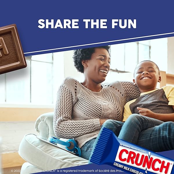 CRUNCH MILK CHOCOLATE AND CRISPED RICE, FUN SIZE CANDY BARS, 12 BAGS, 10 OZ EACH BAG