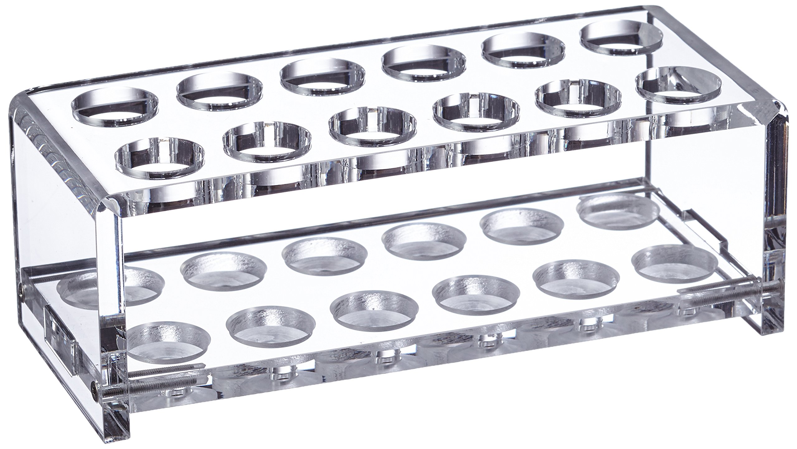Neolab 1 5102 Acrylic Test Tube Rack for 2 x Tumbler Glasses Set of 6 Diameter 18 mm/Height: 57 mm
