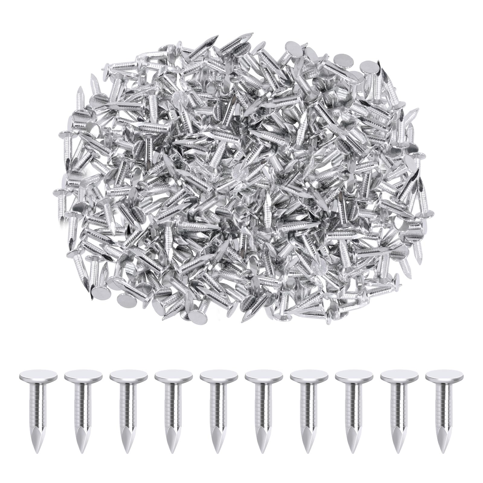 Rustark 300Pcs 3/4 Inch 20mm Galvanized Roofing Felt Nails Asphalt Nails Slating Nails Cement Siding Nails for Roof Repair, Asphalt Tile, Landscaping