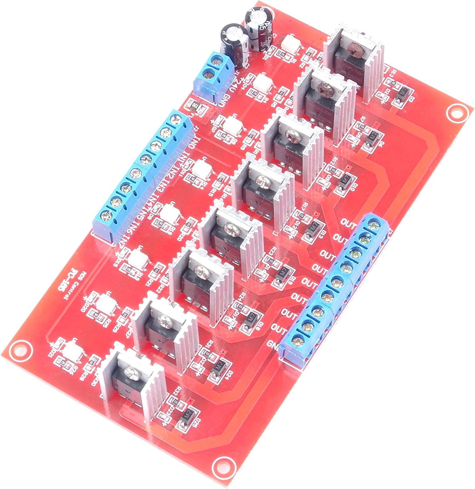 FGBOR 8 Channels PLC Extender Board IO Protective Optocoupler Relay Module Board