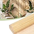 Bamboo Wall Panels for Interior Wall Decor（48" H x 96" L） Natural Wainscoting Panels Wall Paneling for Living Room Decor, Tiki Bar,Kitchen,Ceiling Tiles, Pole Wrap Wood Roll,Wall Decor for Bedroom
