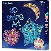 Going Creative 3D String Art Kit for Kids Ages 6-12 – Light-Up DIY Craft Kit with LED Lights, Tassels & Wall Mount – Fun Arts & Crafts Gift for Girls & Boys, STEM Toy, Screen-Free Activity