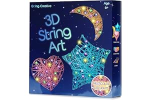 Going Creative 3D String Art Kit for Kids Ages 6-12 – Light-Up DIY Craft Kit with LED Lights, Tassels & Wall Mount – Fun Arts & Crafts Gift for Girls & Boys, STEM Toy, Screen-Free Activity
