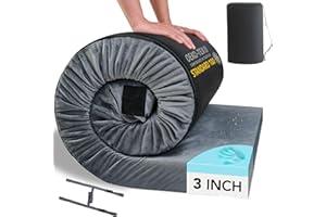 HomeMate CertiPUR-US Memory Foam Camping Mattress Pad Portable Roll Up Mattress for Adults Sleeping Mat Cot Mattress Pad