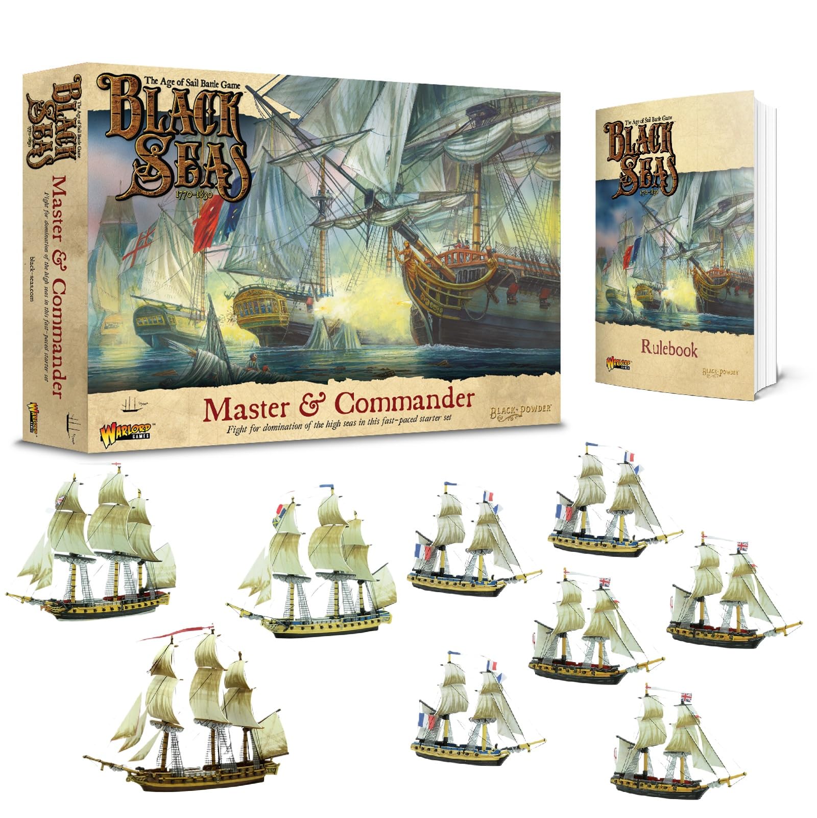 Warlord Games Master & Commander - Black Seas Starter Set - Highly Detailed Age of Sail Era Miniatures for Table-top Wargaming
