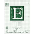 ROARING SPRING Engineering Pad, Frame Front 1/2" Right Margin, 200 Sheets, 8.5" x 11", Green Paper