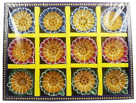 Urvi Creations Set of 12 Handmade Traditional Clay Mitti Diya/Deepak Oil Lamps Terracotta diyas Candles for Diwali Navratri Pooja and Diwali Decoration Lights Gift
