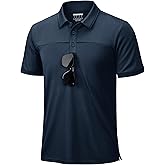 TACVASEN Men's Short Sleeve Polo Shirts Tactical UPF 50+ Performance Collared Dry Fit Shirt Golf Moisture Wicking Polos