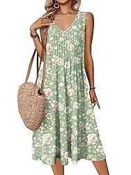 Zeagoo Women Summer Dress Sleeveless 2025 A Line