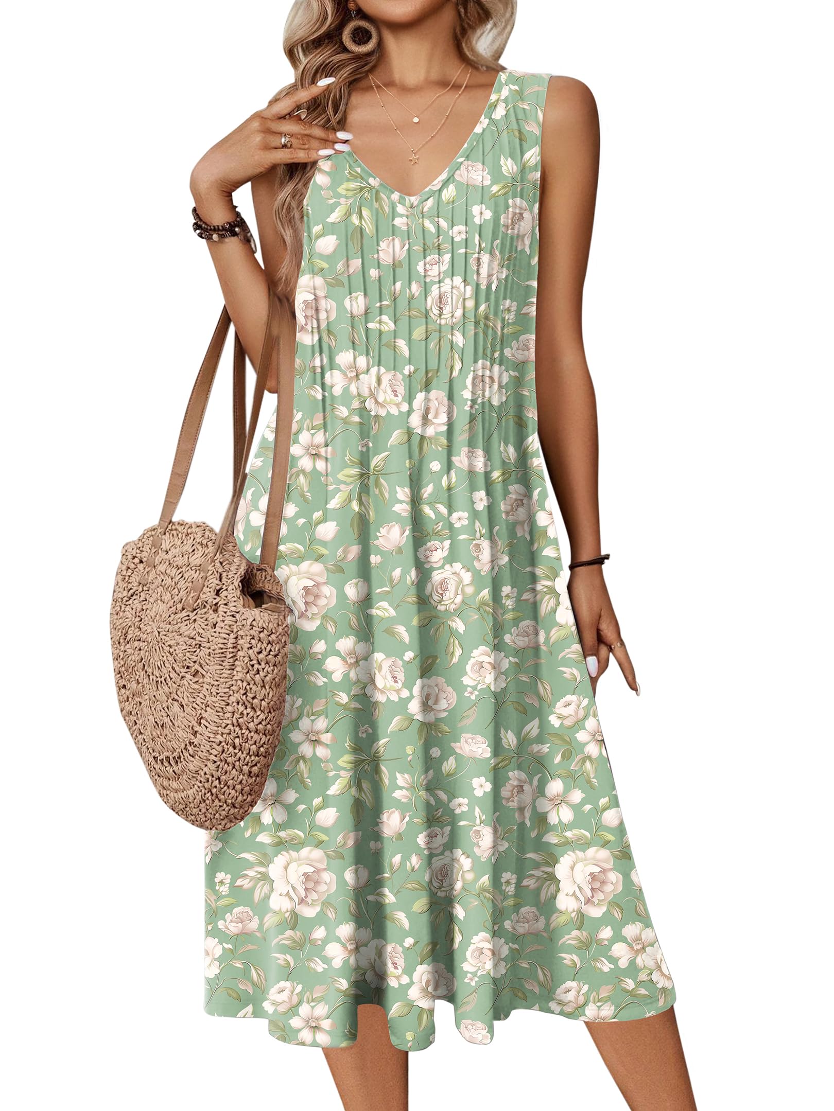 Zeagoo Women Summer Dress Sleeveless 2025 A Line
