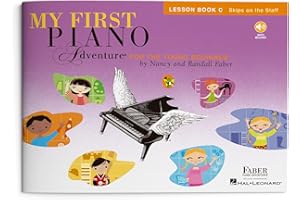 My First Piano Adventure: Lesson Book C | Beginner Piano Method Book | Learn Skips and Early Staff with Online Audio | Piano Sheet Music Songbook | Faber Piano Book for Kids