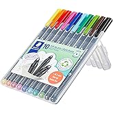 Staedtler Triplus Fineliner Pens, Pack of 10, Assorted Colors (334 SB10A604)