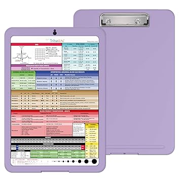 Nursing Clipboard With Storage By Tribe Rn With Quick Access Medical References Nurse Student Edition Purple Amazon In Office Products