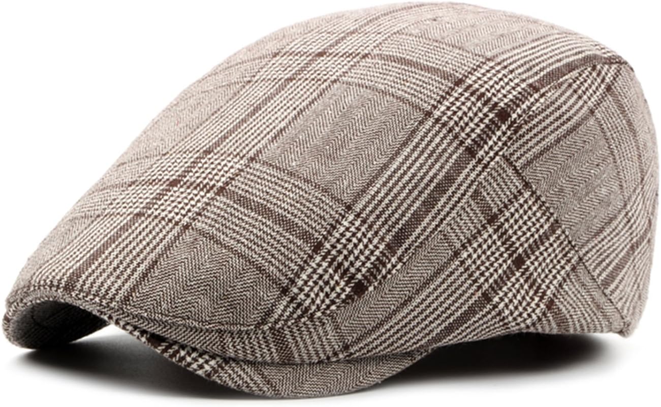 PanPacSight Men's Newsboy Gatsby Hat Vintage Beret Flat Ivy Cabbie Driving Hunting Cap for Father,News Boy Cap for Gentle