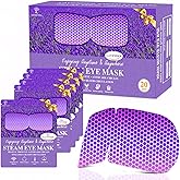 20 Packs Lavender Scented Steam Eye Mask, Heated Eye Mask for Dry Eyes & Relaxation, Self Heating Eye Compress for Sleep, Spa, Travel Essentials, Stress Relief Gifts for Women & Men, Stocking Stuffers