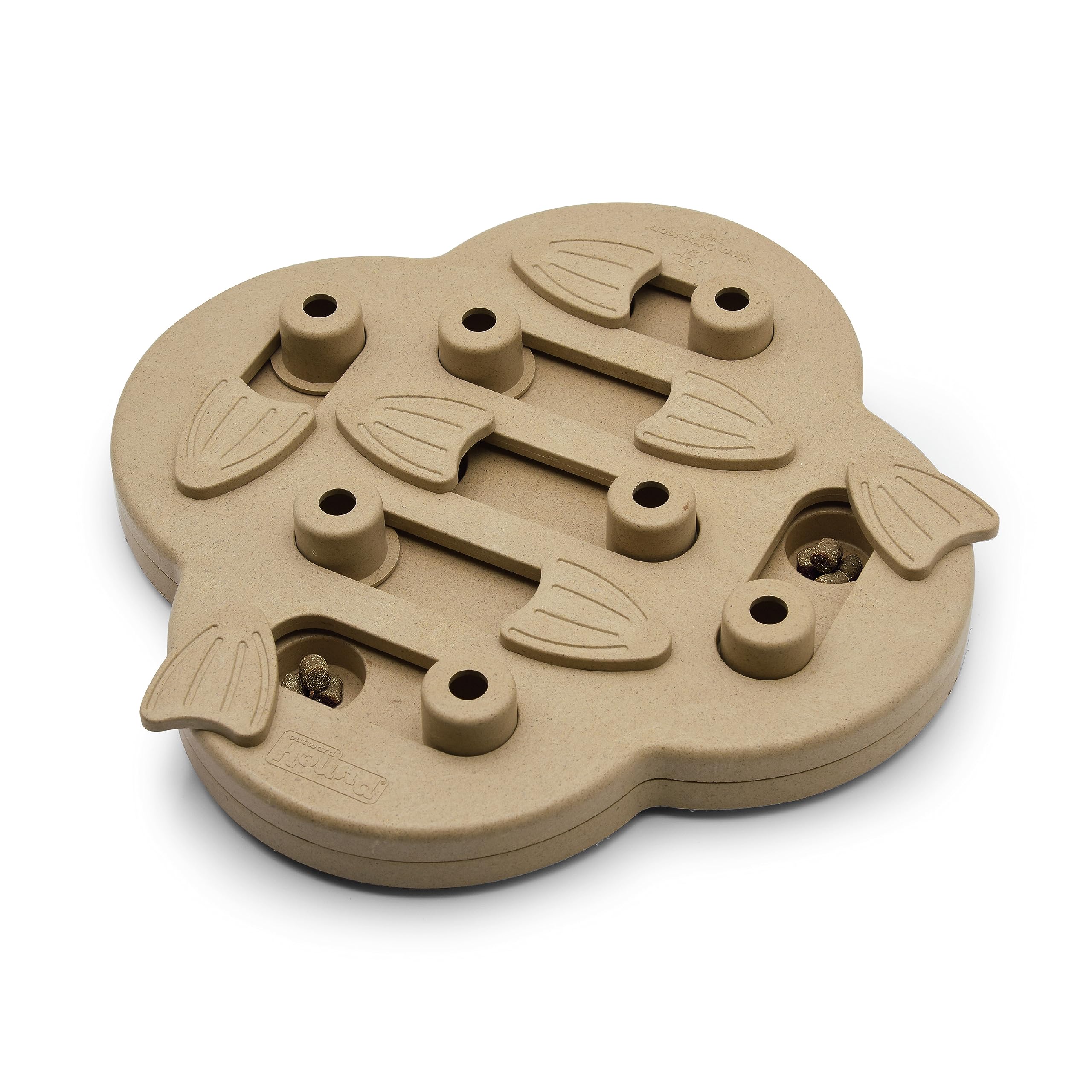Outward Hound by Nina Ottosson Dog Hide N' Slide Treat Puzzle Enrichment Toy, Level 2 Intermediate, Tan, Composite