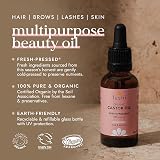 Fushi Organic Castor Oil 30ml 100% Pure Cold Pressed Hexane Free Hair Eyelash view 2