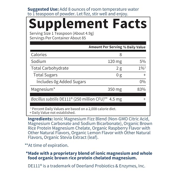 GARDEN OF LIFE DR. FORMULATED WHOLE FOOD MAGNESIUM POWDER WITH PROBIOTICS – STRESS & SLEEP SUPPORT, NON-GMO, GLUTEN-FREE, VEGAN, RASPBERRY LEMON FLAVOR, 85 SERVINGS