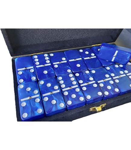 Amazon.com: OMURA Games | Acrylic Double 6 Jumbo Dominoes Set