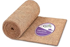 CEED4U 80×16 Inch Natural Coco Coir Liner Rolls Coconut Fiber Sheet for Plants, Coco Husk Mat Planter Hanging Basket Window Box Flower Pot Animal Pet Pad Liner Garden Decoration