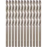 HARFINGTON 12pcs Cobalt Drill Bit, #29 0.136" HSS-CO Aircraft Twist Drill Bit with Straight Round Shank for Drilling Stainless Steel Cast Iron Tough Material