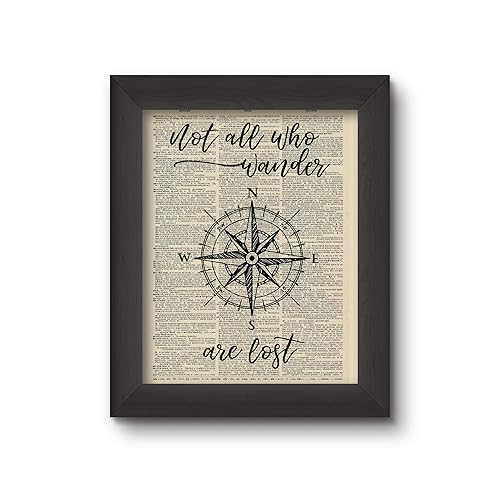 Amazon Com Cecelia Rose Book Art 5x7 Print Not All Who Wander Are Lost J R R Tolkien Handmade