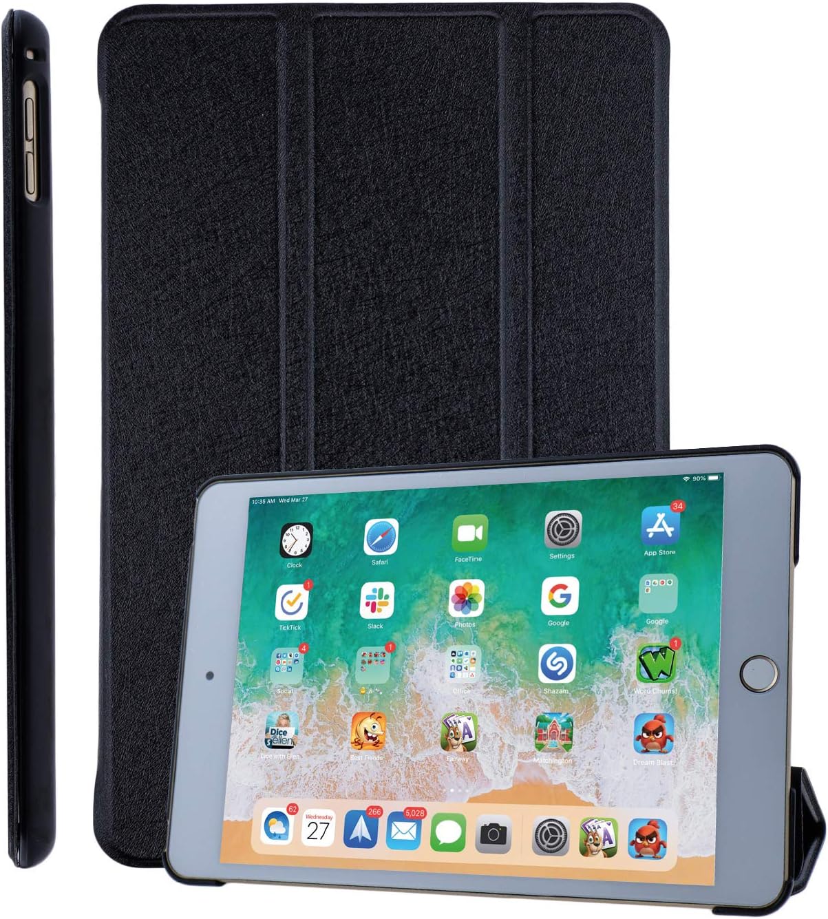 COOVY® Ultra Slim Cover for Apple iPad mini 5 (Model 2019) Smart Protective Cover Case Cover with Standing function and Auto Sleep/Wake up I black