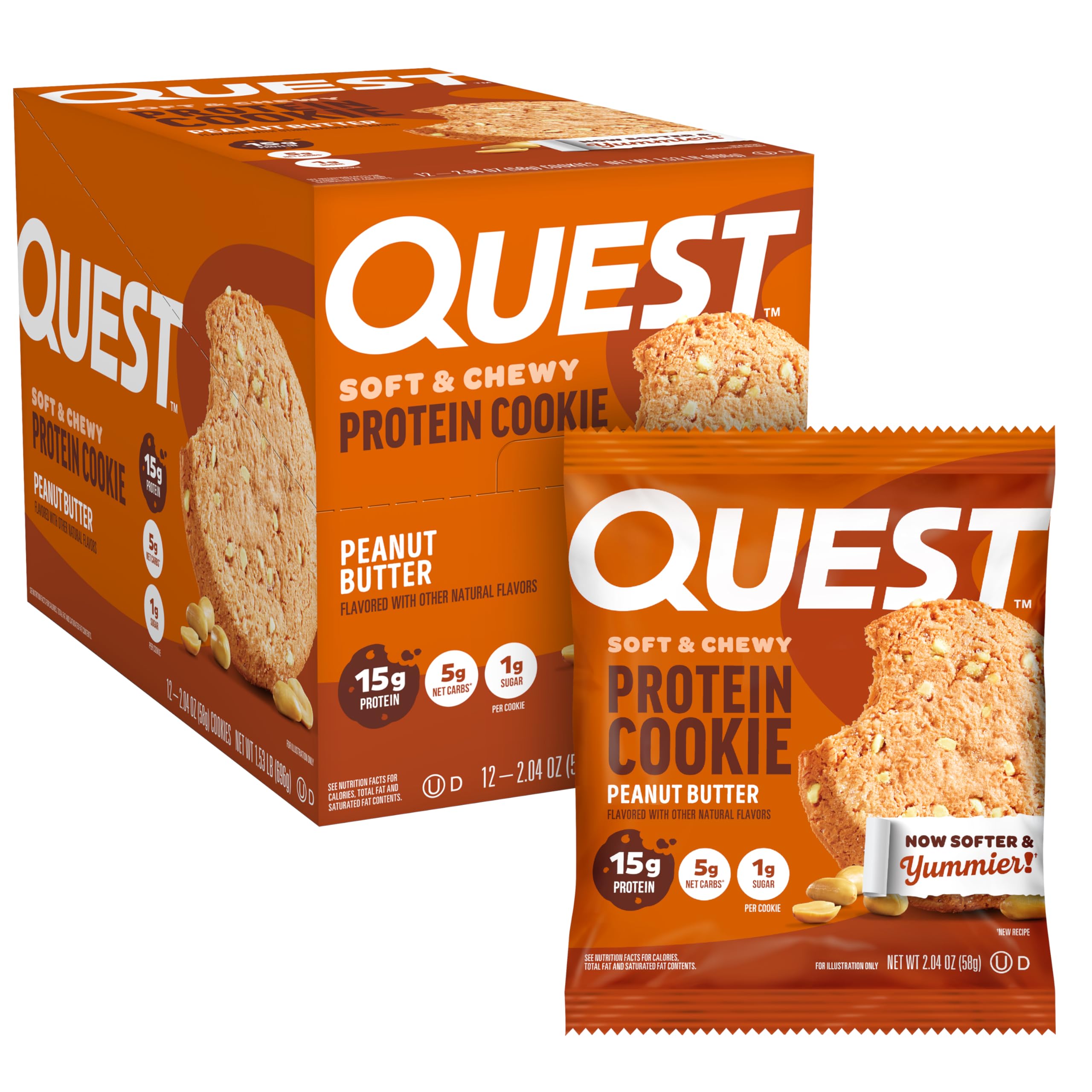 Quest Nutrition Cookie 12x59g Peanut Butter
