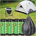 120 Portable Camping Toilet Bags, 8 Gallon Emergency Camp Potty Poop Bags for Adults, Thickened Trash Waste Bags for 5 Gallon Bucket Toilet Seat Camping Trash Can Outdoor