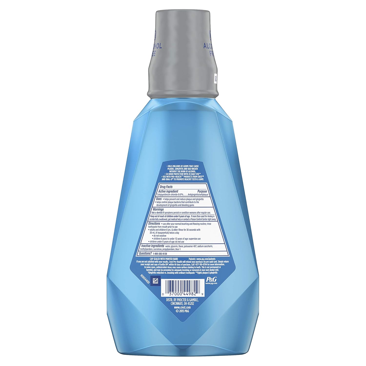 Crest ProHealth Multi-Protection Refreshing Mouthwash Clean Mint 33.8 fl oz: Prime Pantry