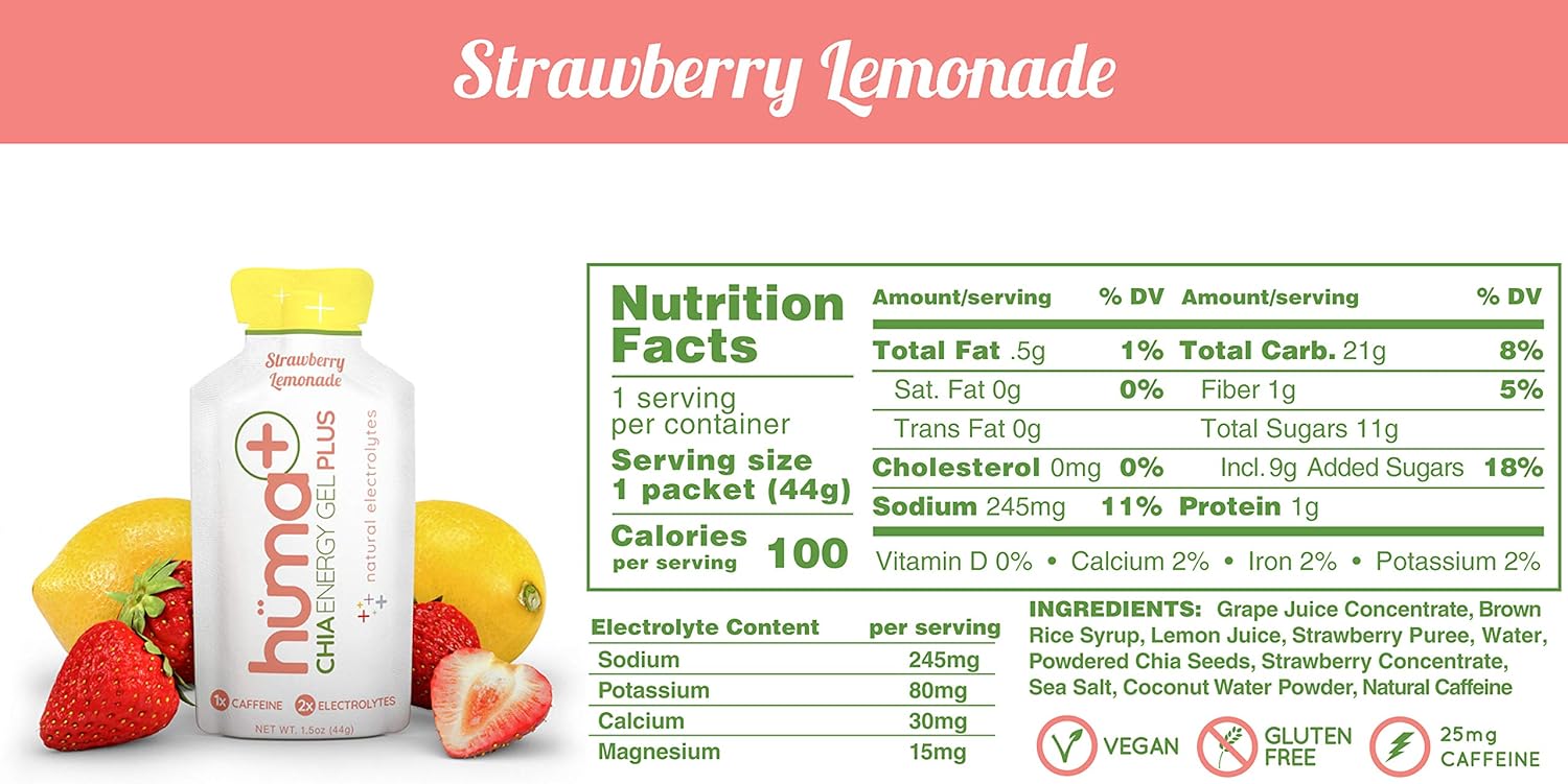 Huma Plus - Chia Energy Gel - Variety, 4 Plus and 8 Original Gels - Premier Sports Nutrition for Endurance Exercise: Health & Personal Care