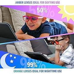 DefenderShield Kids Blue Light Blocking Glasses for