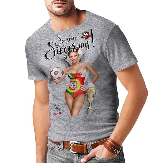 Stylotex Slimfit Fashion T-Shirt So sehn Sieger aus Girl Portugal