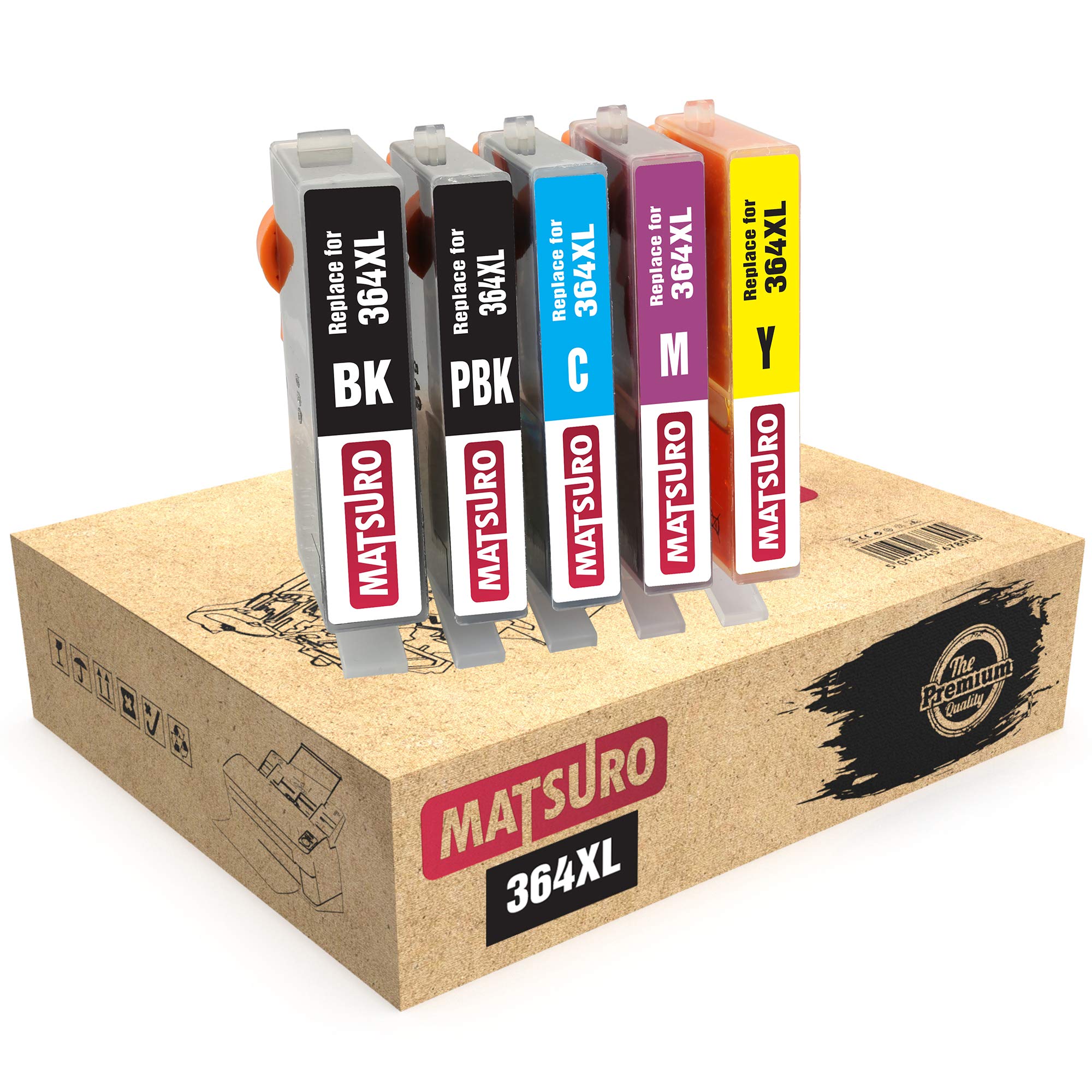 Matsuro Original | Compatible Ink Cartridges Replacement for HP 364XL 364 XL (1 SET of 5)