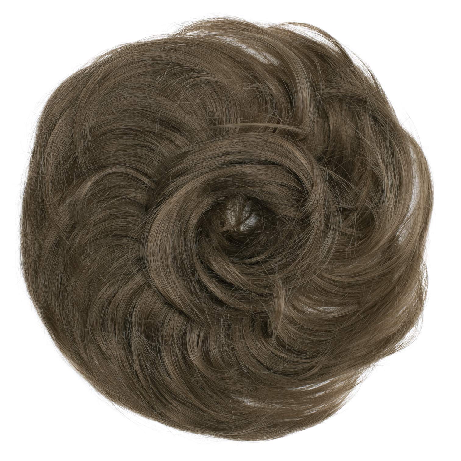 CAISHA Synthetic Fiber Hairpiece Scrunchie Scrunchy Updo Slightly Wavy Light Brown G8B
