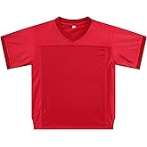 Blank Youths Football Jersey Mesh Athletic Football Shirt Practice Sports Uniform