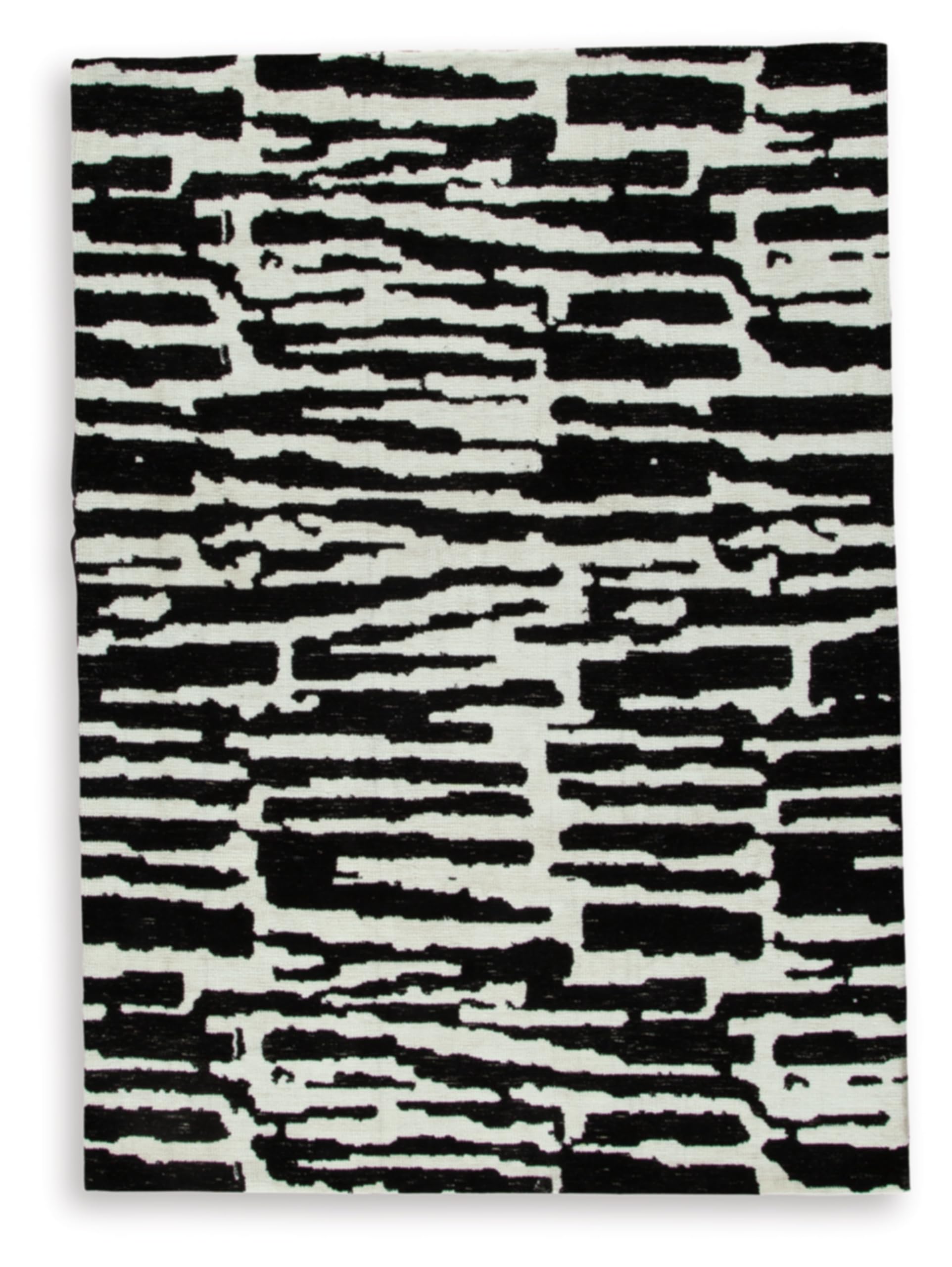 Photo 1 of ** VERY USED **** Signature Design by Ashley Bramshaw Modern Indoor Striped 5 x 7 Rug, Black & White