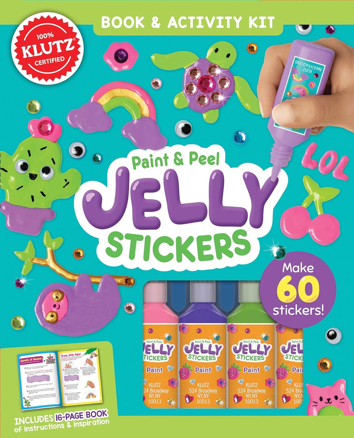 Klutz Paint \u0026 Peel Jelly Stickers Craft 