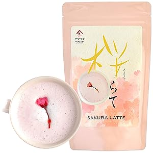 Sakura Latte -Creamy and Aromatic Foam- Using Japanese Cherry Blossom 100%, 3.5oz