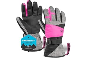 Tough Outdoors Women's Waterproof Ski Gloves - Adult Snowboarding Gloves