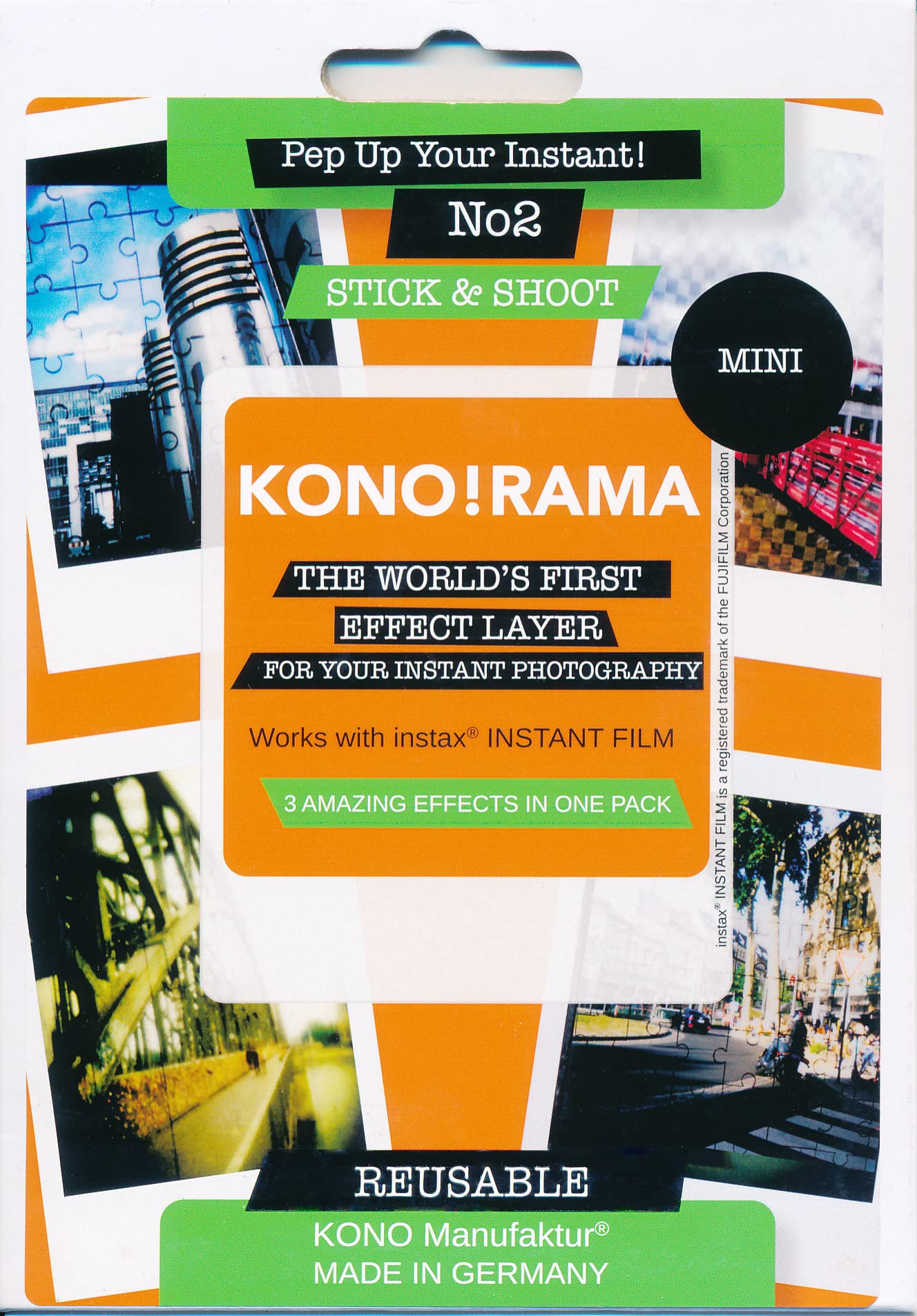 KONO!RAMA 2-Mini Filter Set of 3 for Fuji Instax Mini