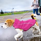 Mile High Life Dog Raincoat Adjustable Water Proof Reflective Stripe S Pink view 2