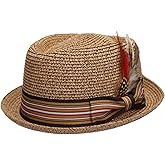 Epoch hats company Men's Premium Straw Porkpie Fedora Hat